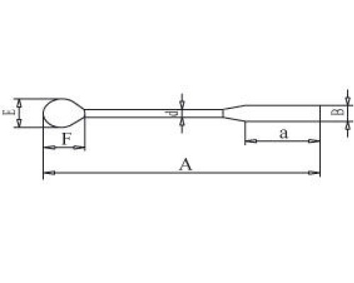 Шпатель-ложка Bochem POLY, тип 2, длина 210 мм, размер ложки 65x28 мм, нержавеющая сталь