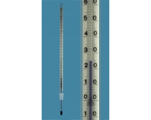 Термометр Amarell на шлифе NS 14,5/23, -10...+250/1°C, глубина погружения 67 мм (Артикул D262334-FL)